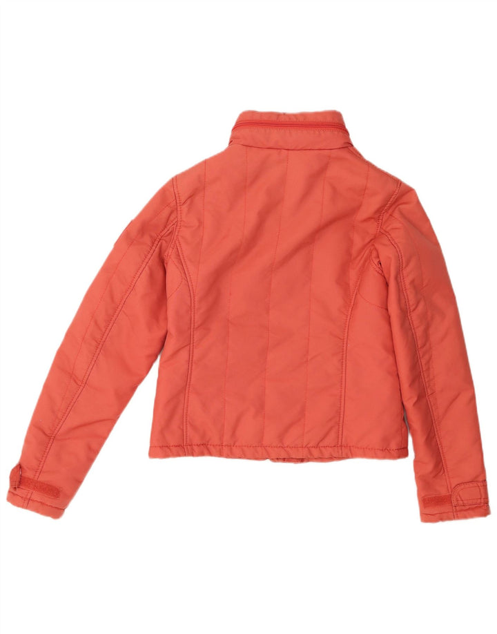Refrigue Womens Crop Hooded Padded Jacket UK 10 Small Orange Nylon