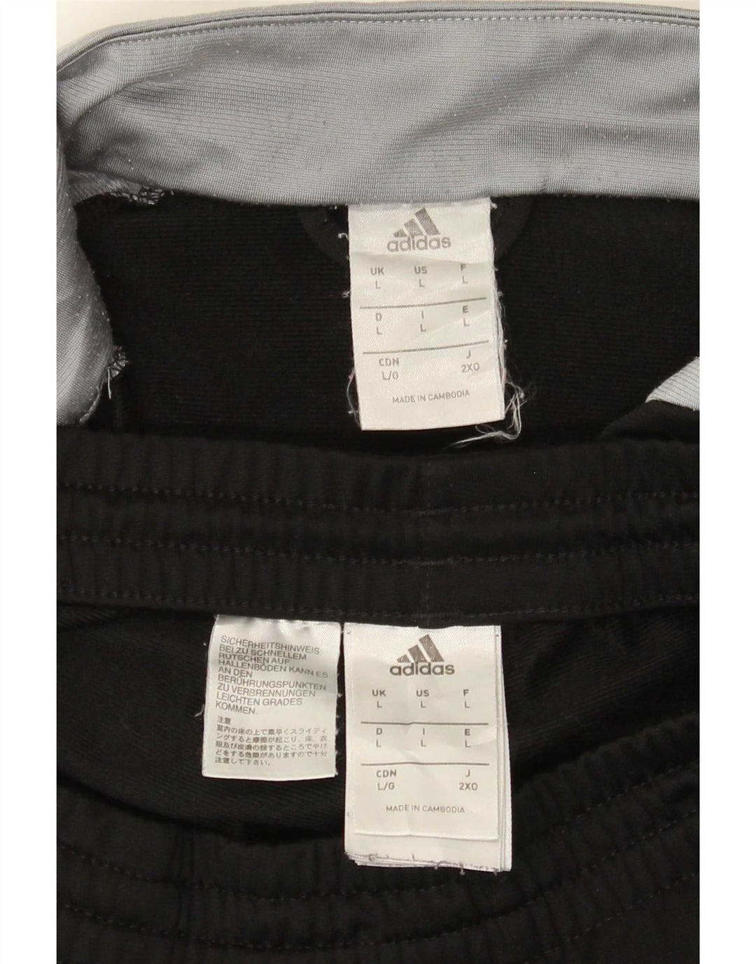 Adidas Mens Full Tracksuit Large  Black Colourblock Polyester