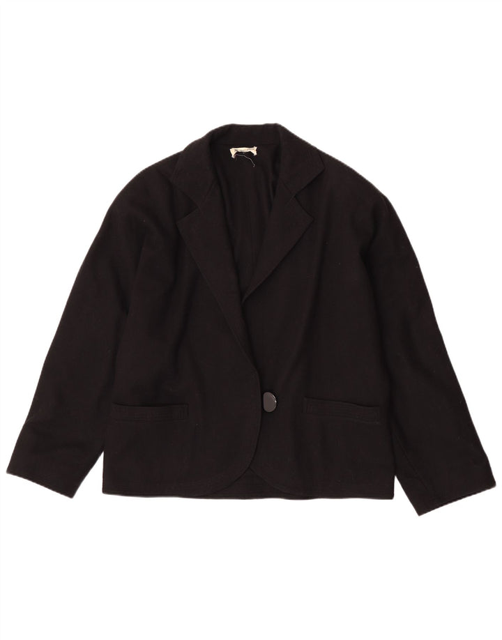 Aventura Womens 1 Button Oversized Blazer Jacket IT 44 Medium Black