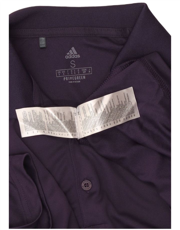 ADIDAS Mens Primegreen Polo Shirt Small Purple Polyester