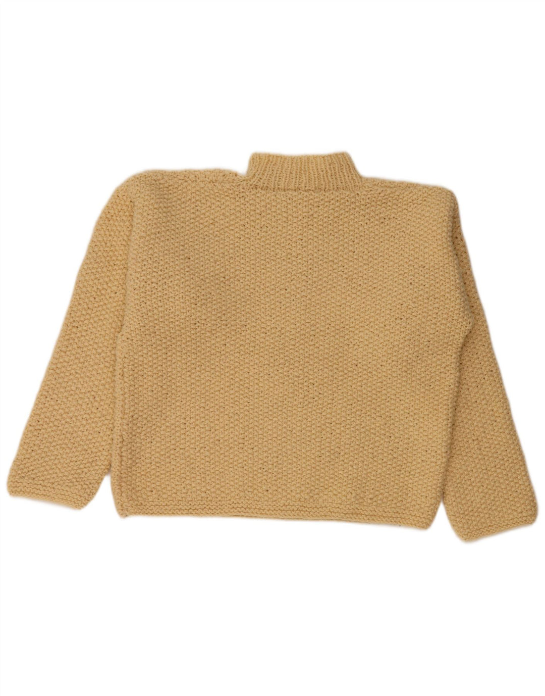 VINTAGE Womens Turtle Neck Jumper Sweater UK 16 Large Beige