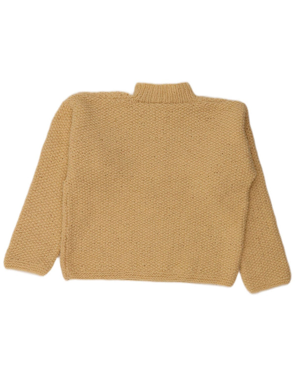 VINTAGE Womens Turtle Neck Jumper Sweater UK 16 Large Beige