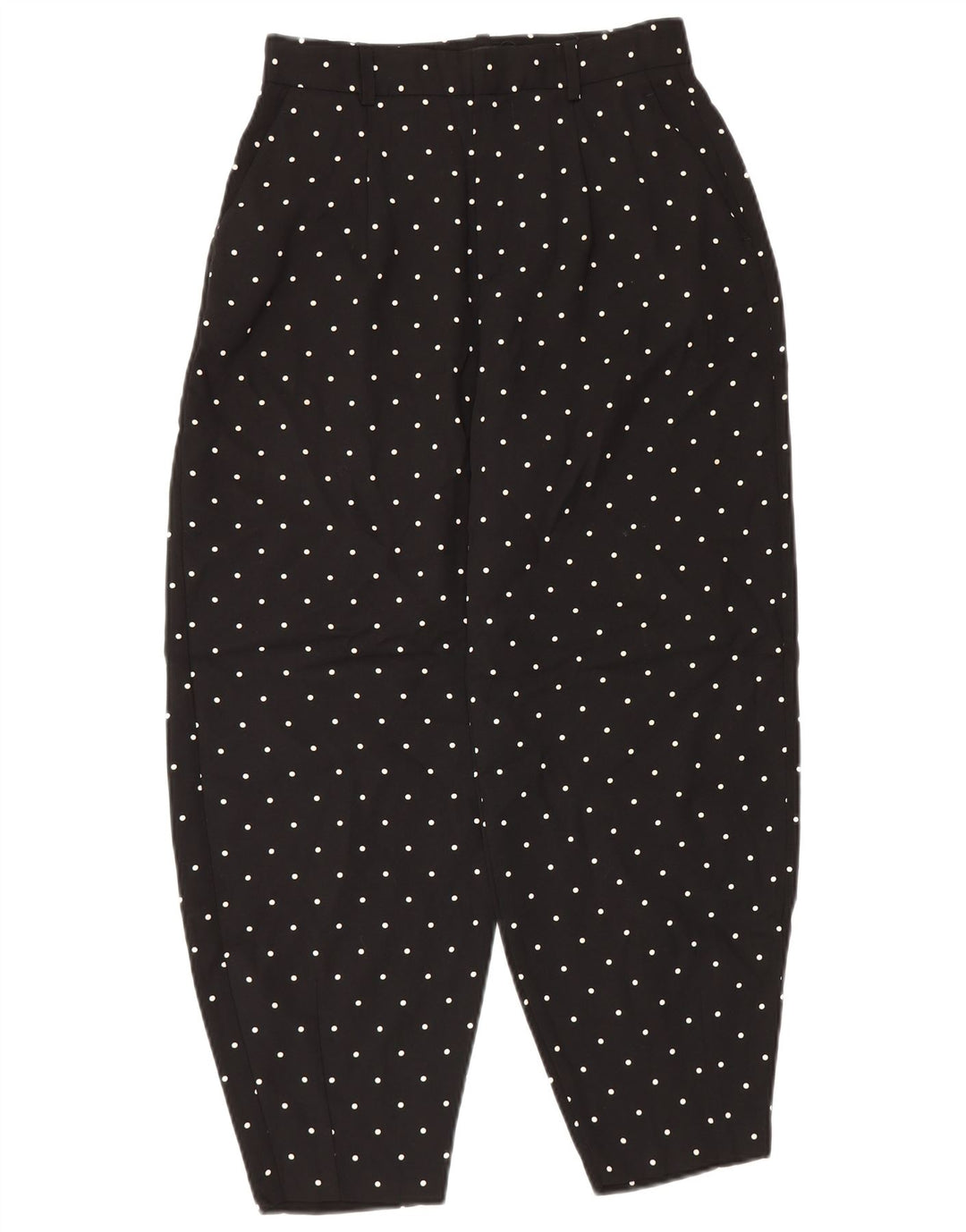 Zara Womens Harem Trousers Small W26 L26 Black Polka Dot