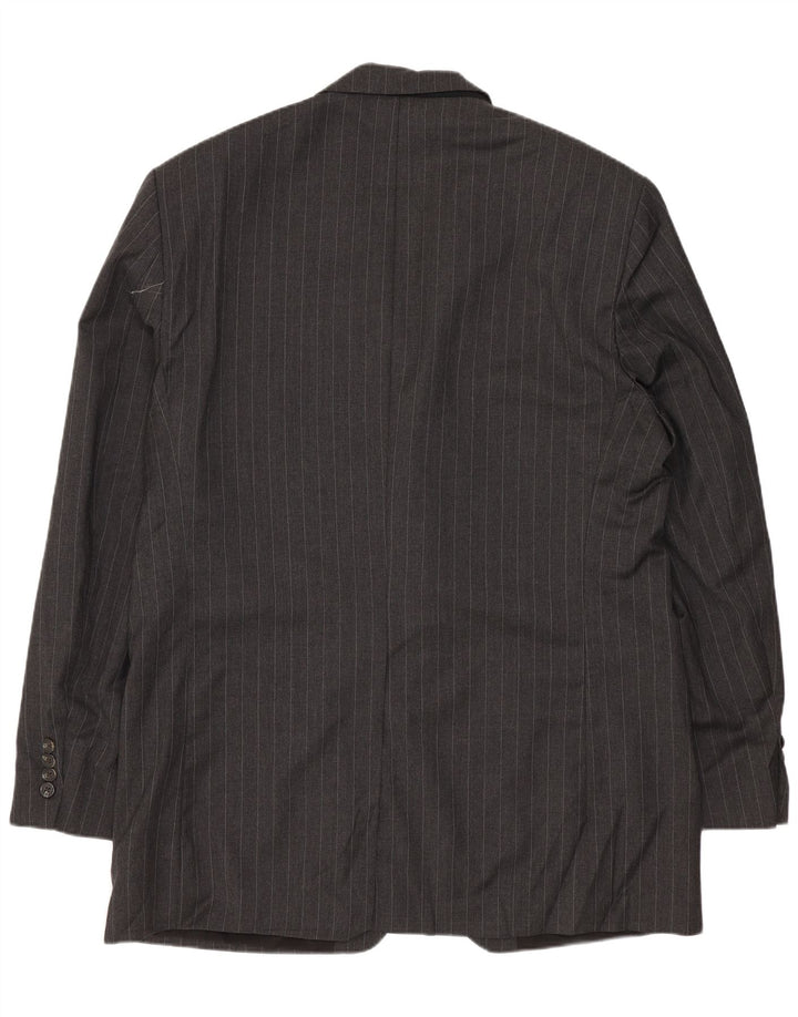 Ralph Lauren Mens 2 Button Blazer Jacket UK 42 XL Grey Pinstripe Wool
