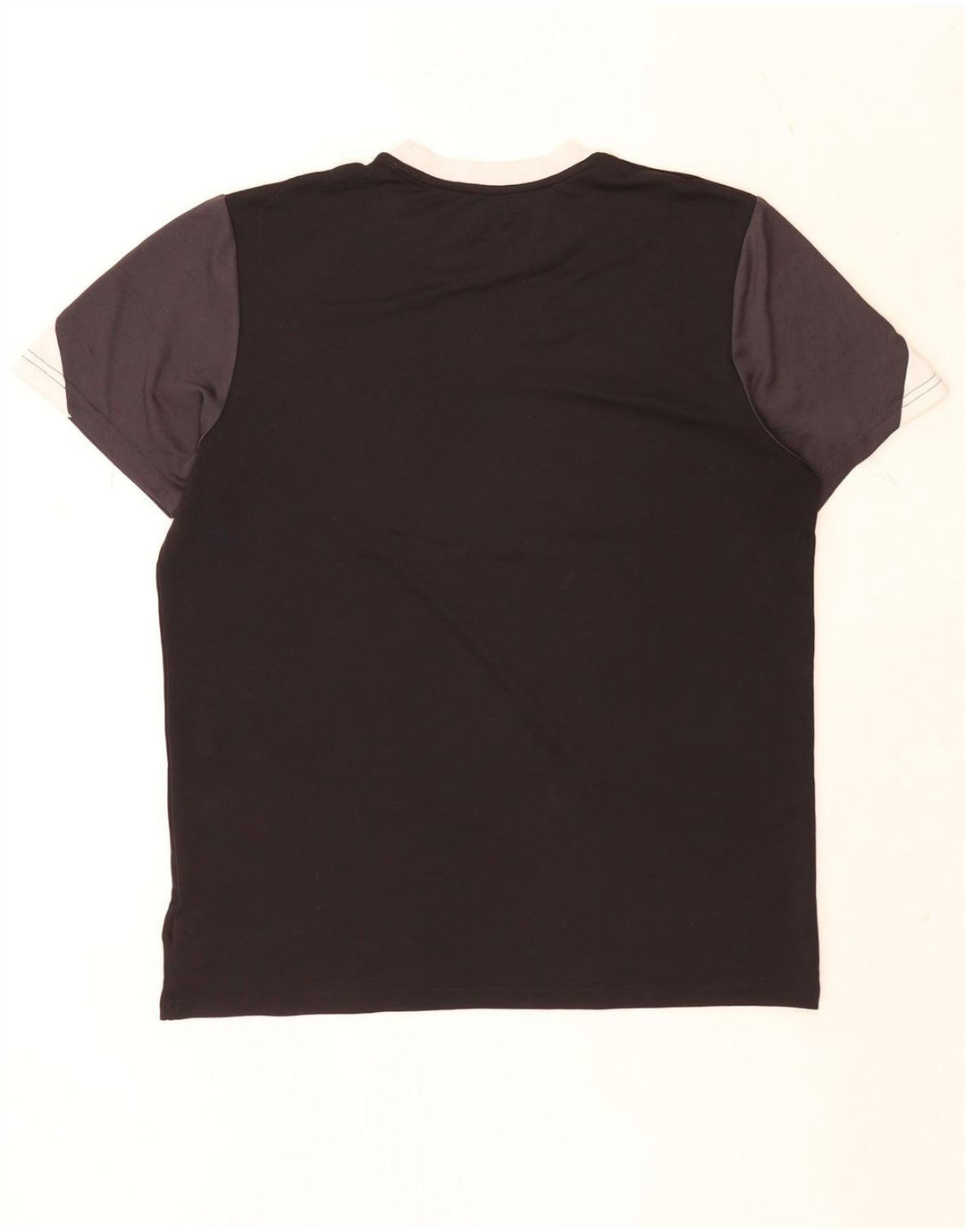 Umbro Mens T-Shirt Top Large Black Colourblock Polyester