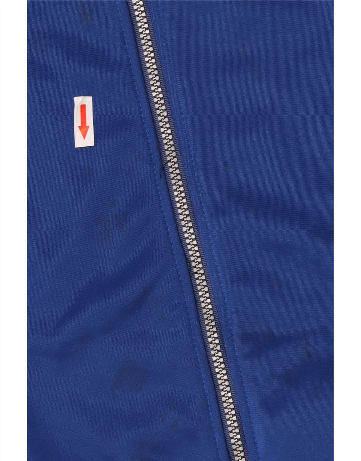 Asics Mens Graphic Tracksuit Top Jacket Large Blue Colourblock Polyester