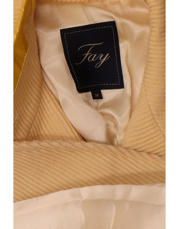 Fay Womens Overcoat UK 12 Medium Beige Wool