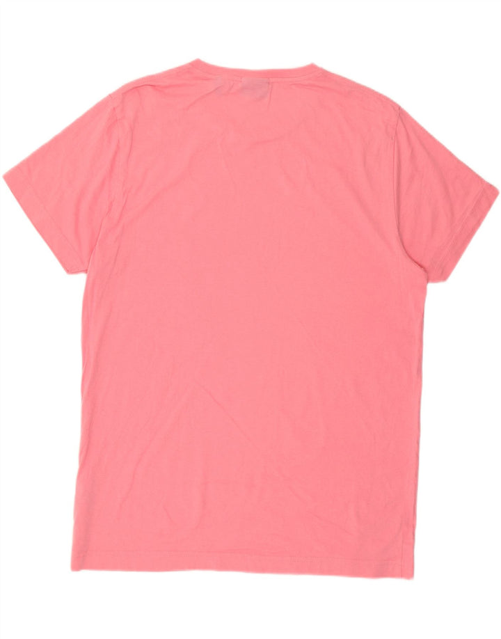 Gant Mens Regular T-Shirt Top Large Pink Cotton