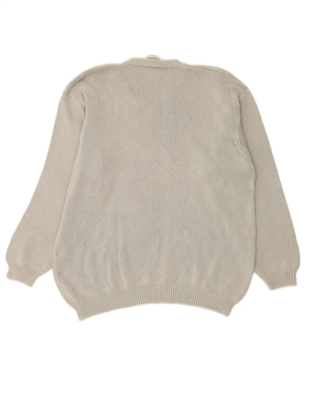 TRUSSARDI Mens V-Neck Jumper Sweater Large Grey