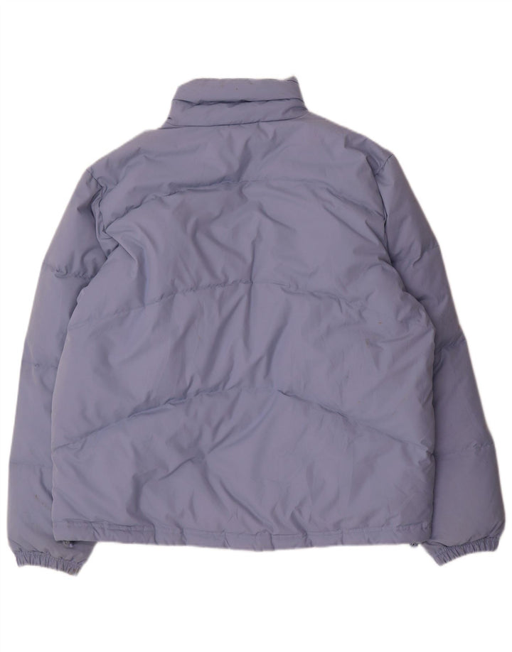 Adidas Womens Oversized Padded Jacket UK 14 Large Blue Polyester