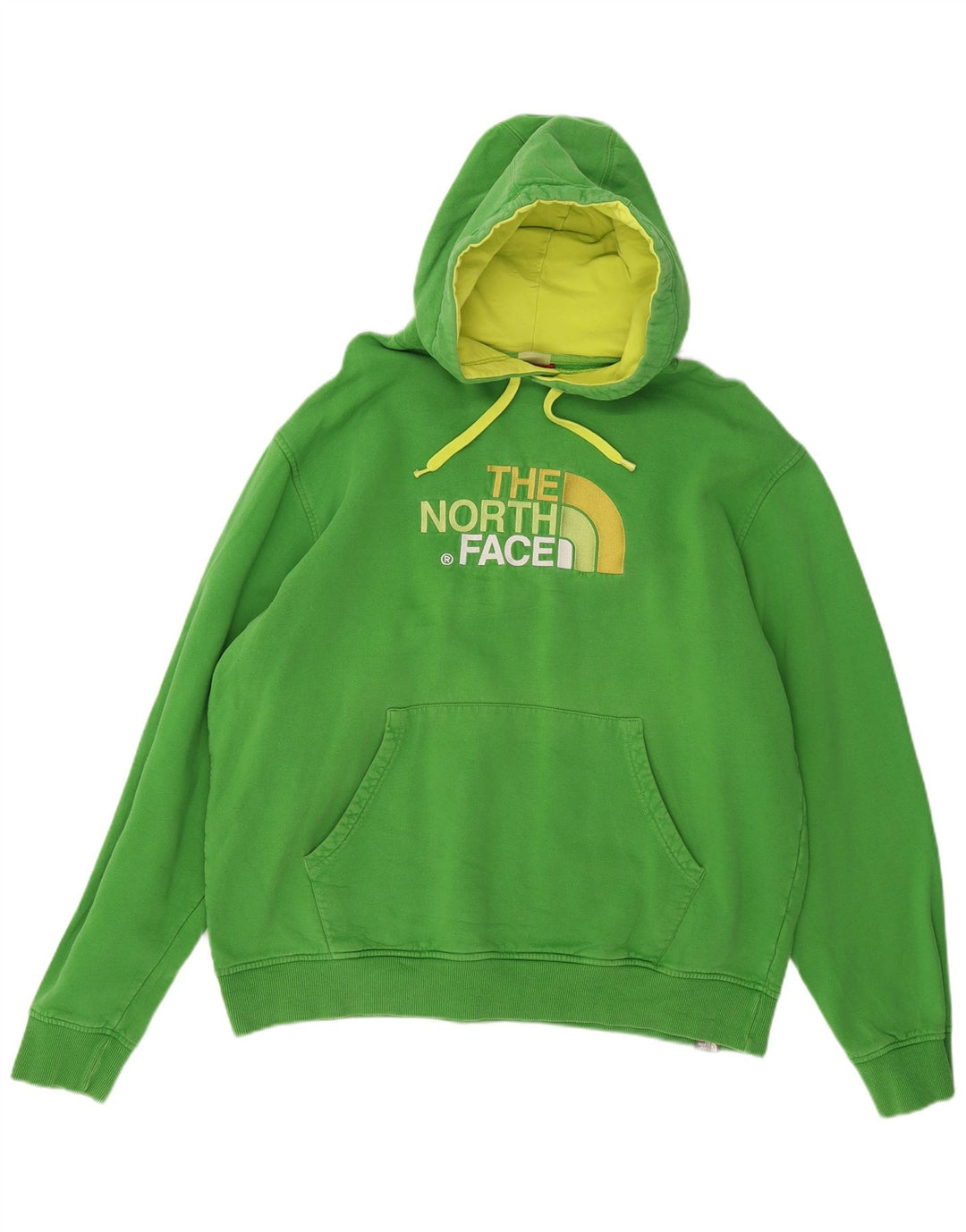THE NORTH FACE Mens Graphic Hoodie Jumper XL Green Cotton