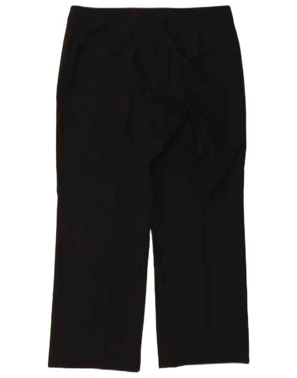 Marks & Spencer Womens Straight Casual Trousers UK 16 Large W34 L29 Black