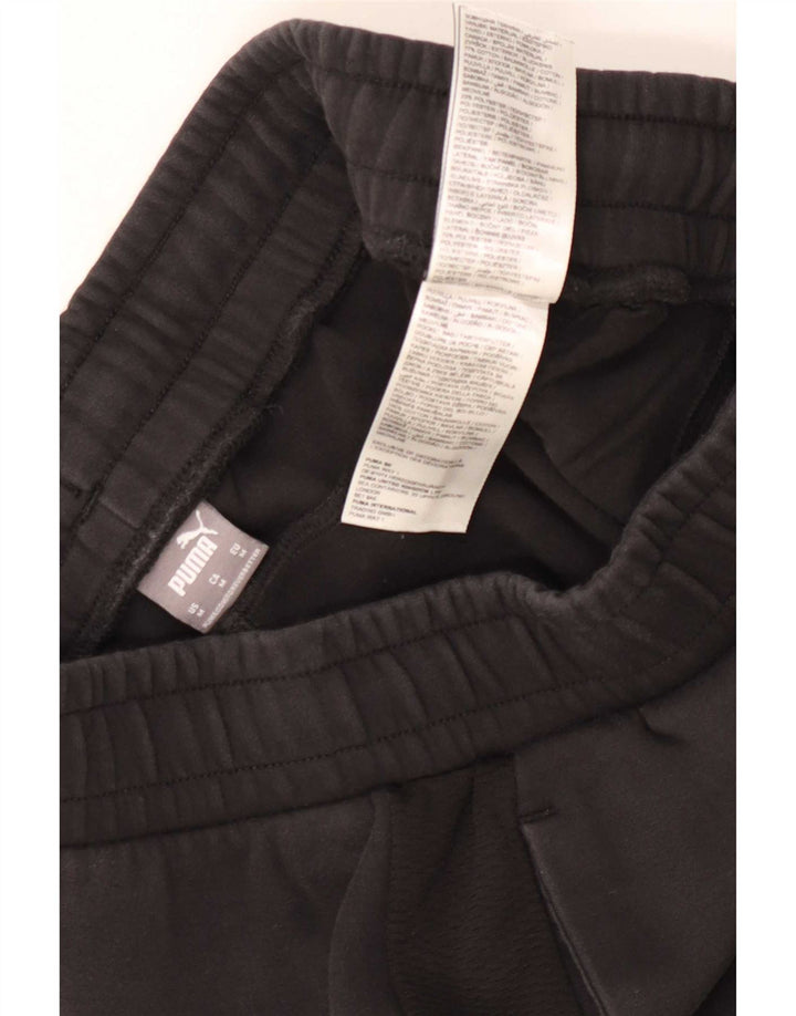 Puma Mens Tracksuit Trousers Medium Black Cotton