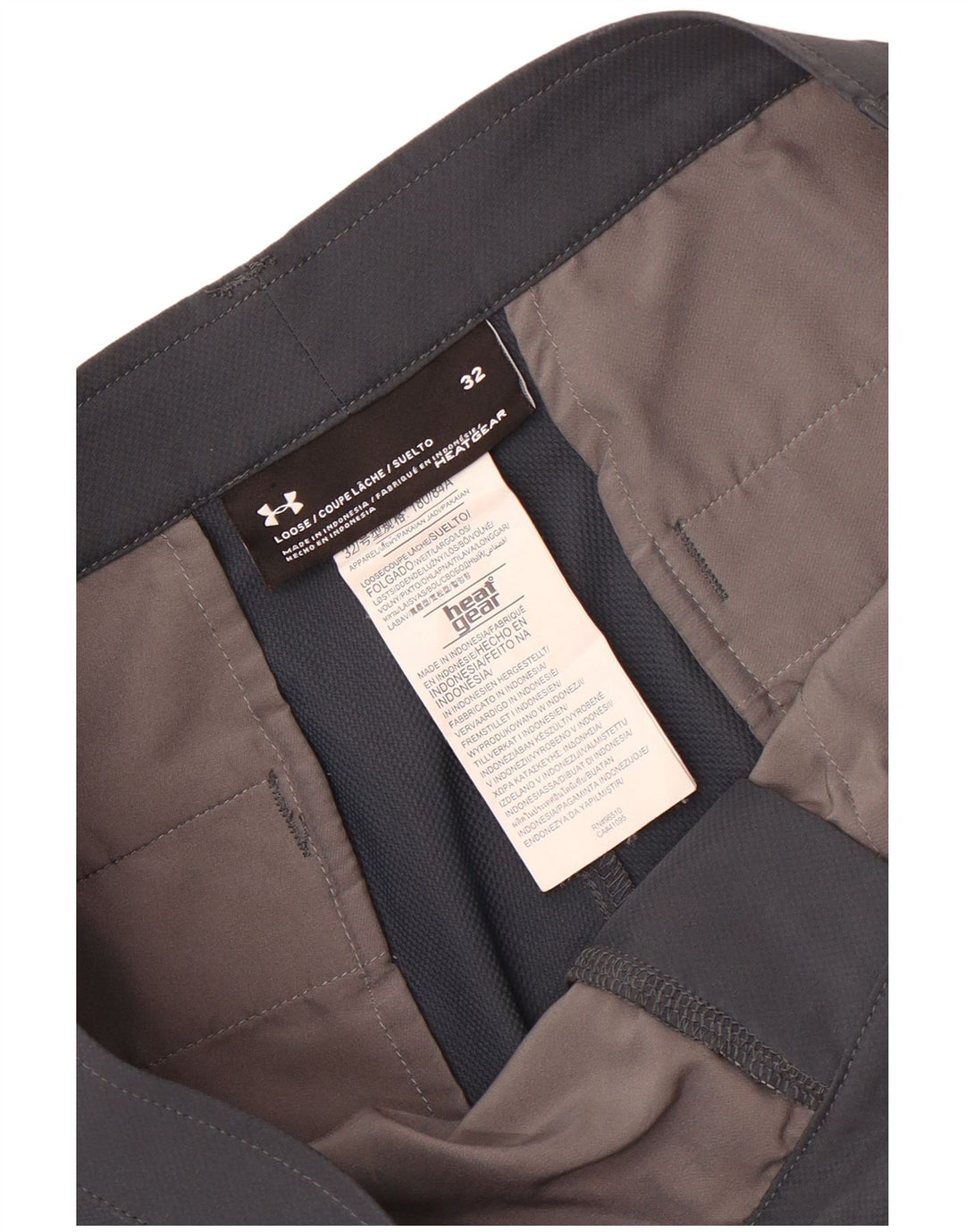 Under Armour Mens Heat Gear Casual Shorts W32 Medium Grey Polyester