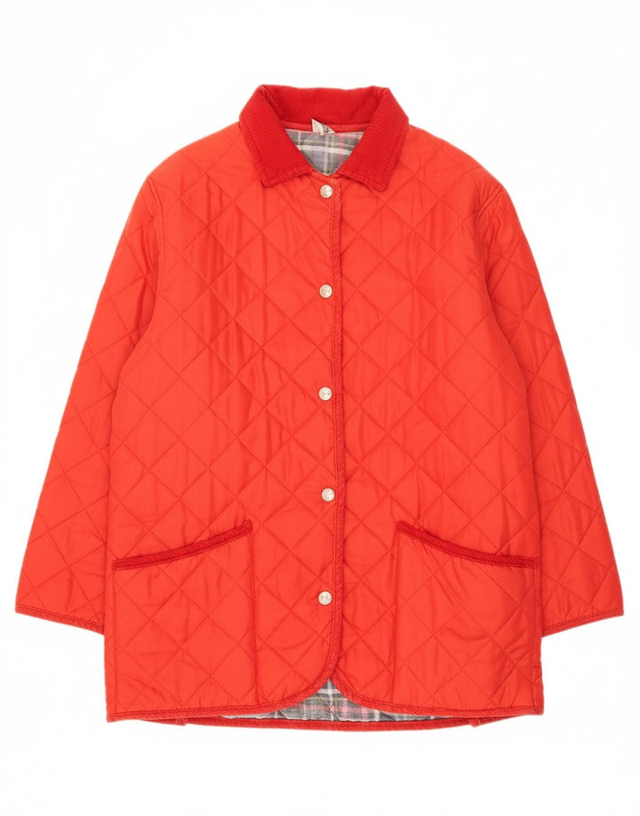 ANDREA MARE Womens Quilted Jacket UK 16 Large Red Polyamide Vintage Andrea Mare and Second-Hand Andrea Mare from Messina Hembry 