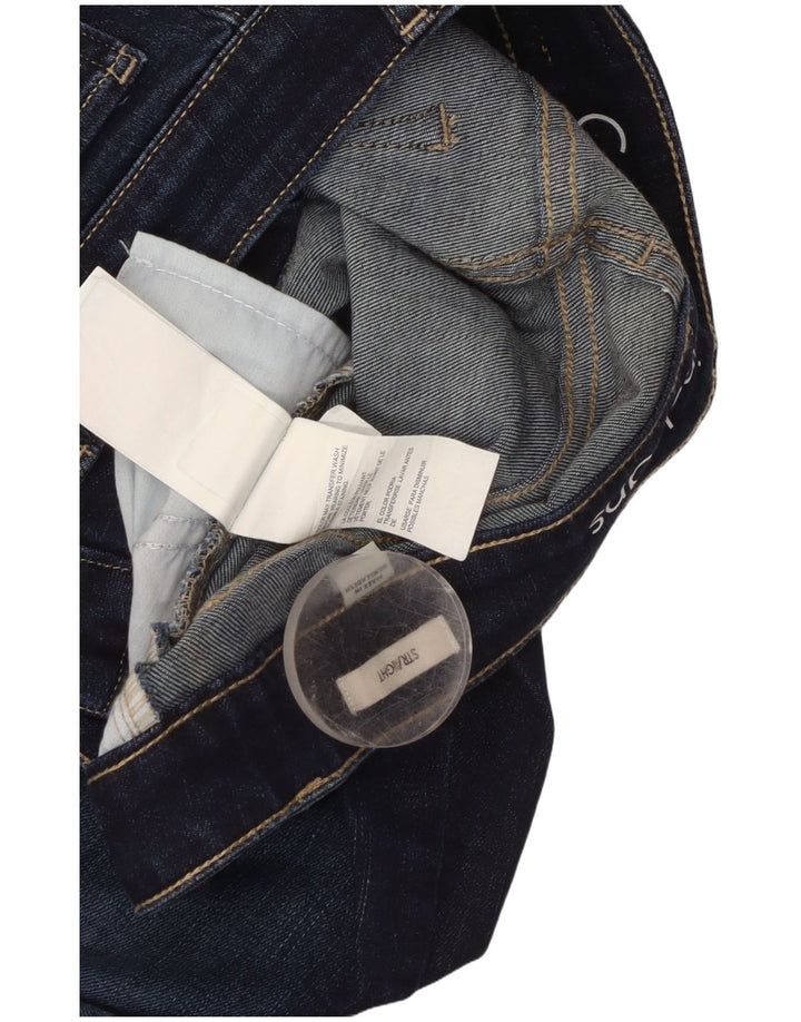 Calvin Klein Womens Straight Jeans W27 L32 Navy Blue Cotton