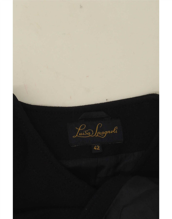 Luisa Spagnoli Womens Open Blazer Jacket IT 42 Medium Navy Blue