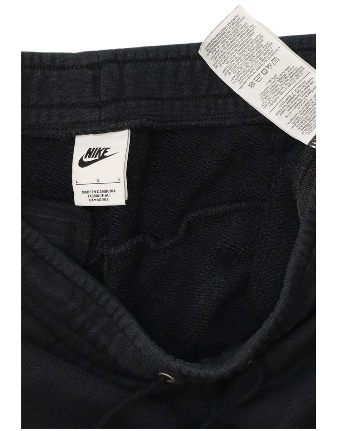 NIKE Mens Sport Shorts Large  Black Colourblock Cotton