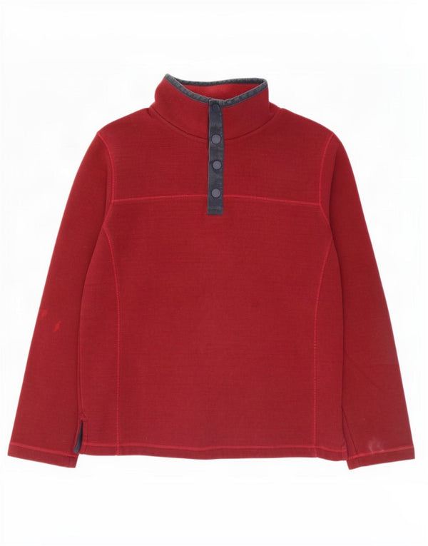 Fat Face Mens Button Neck Sweatshirt Jumper Medium Burgundy Pinstripe