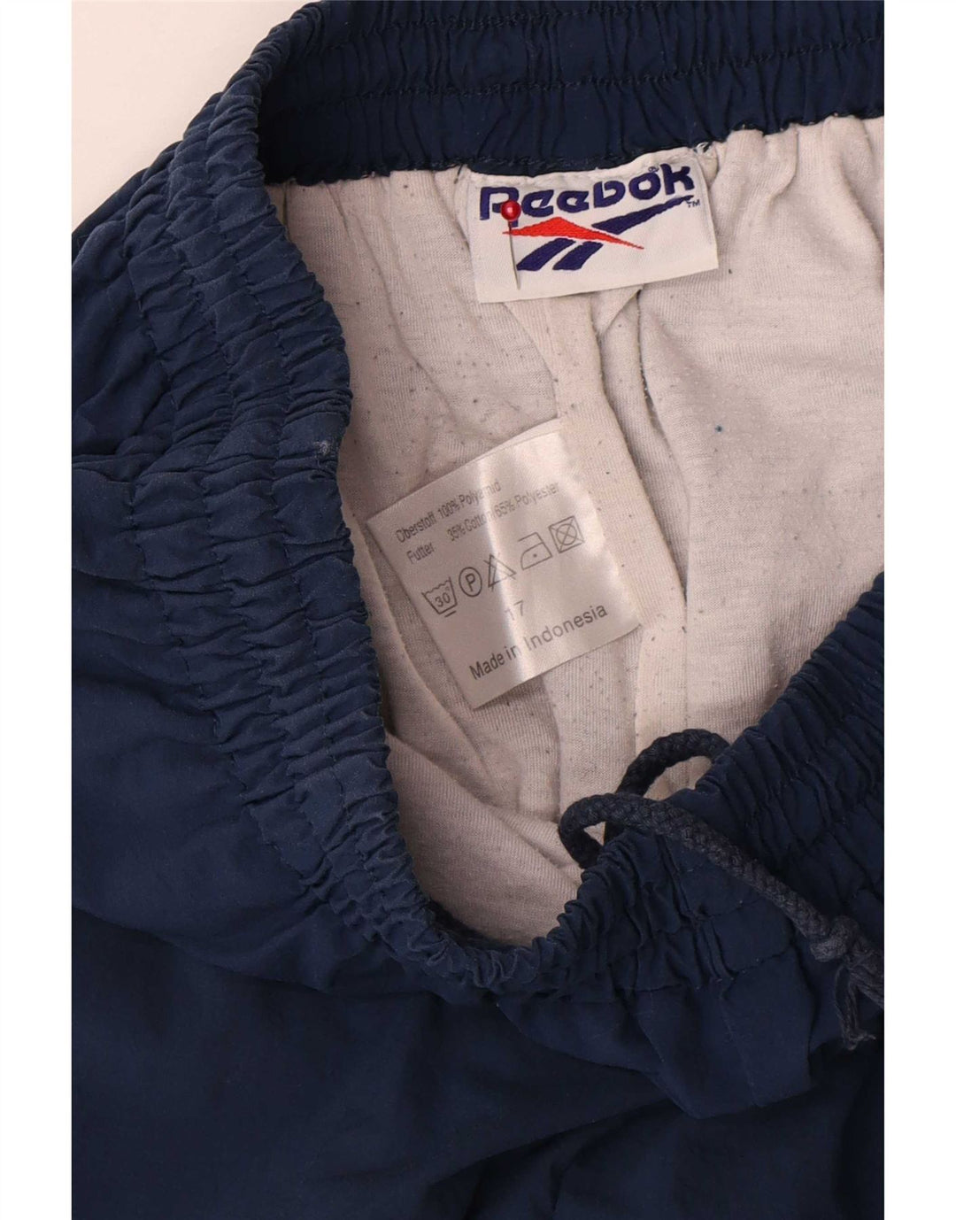 Reebok Mens Tracksuit Trousers Joggers Medium  Navy Blue Polyamide