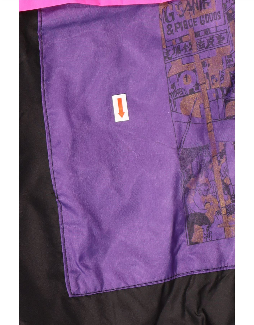 VINTAGE Mens Hooded Anorak Jacket UK 38 Medium Black Colourblock Polyamide