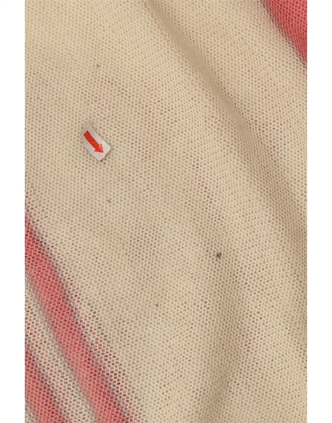 VINTAGE Womens Boat Neck Jumper Sweater UK 14 Medium Pink Colourblock