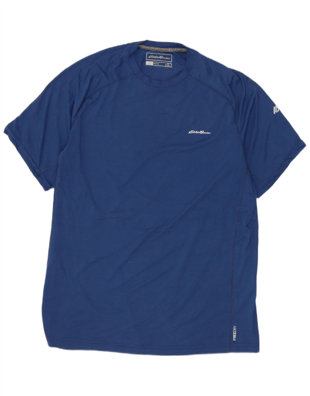 EDDIE BAUER Mens T-Shirt Top Large Blue Polyester