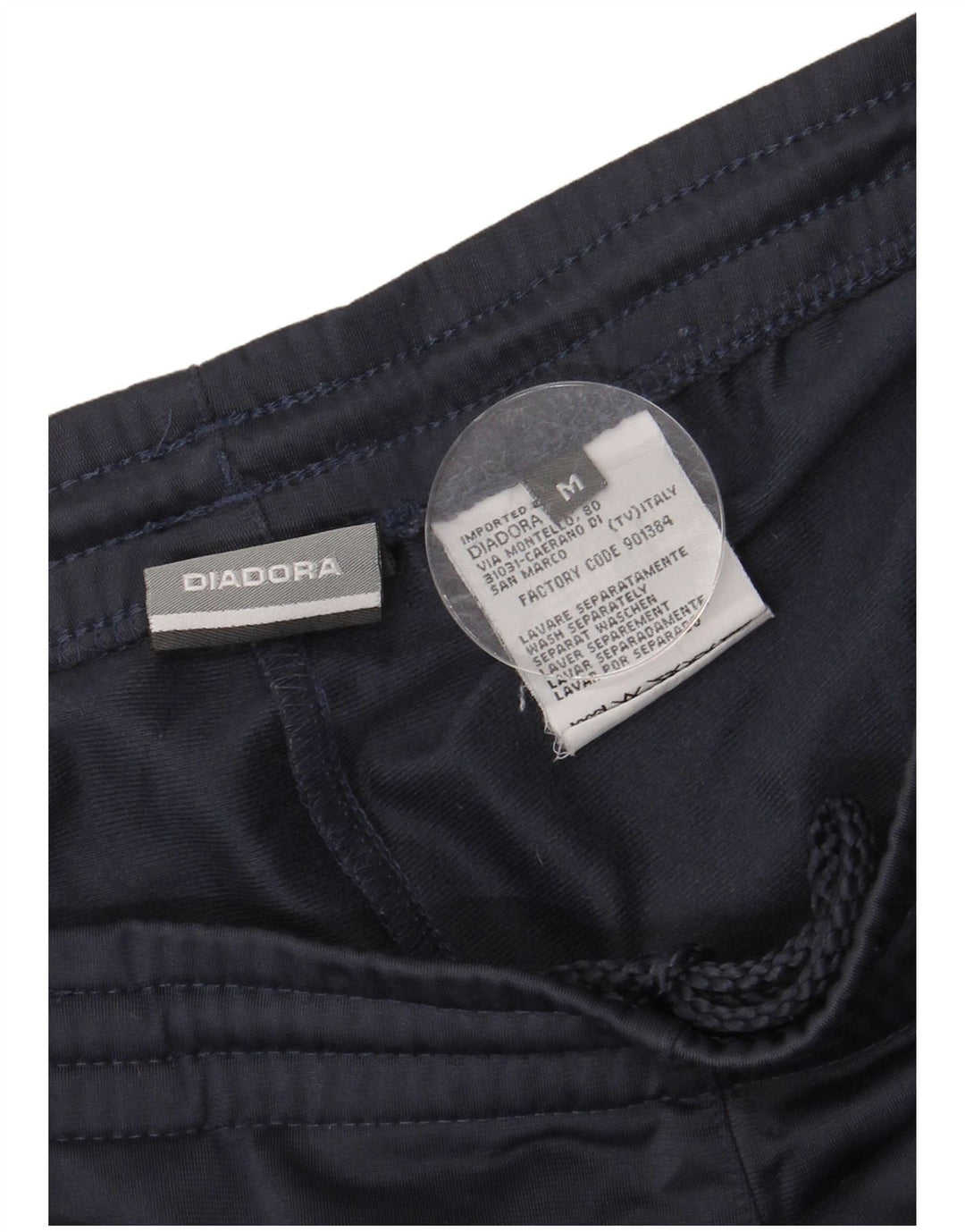 DIADORA Mens Tracksuit Trousers Medium Navy Blue Polyester