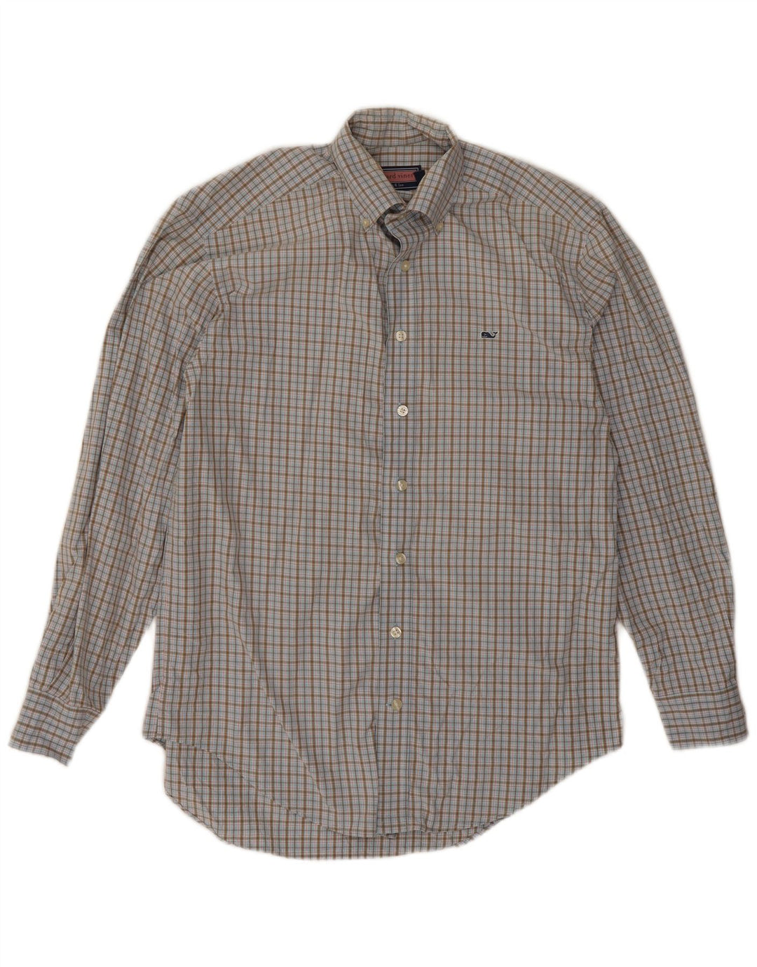 Vineyard Vines Mens Shirt Small Blue Gingham Cotton