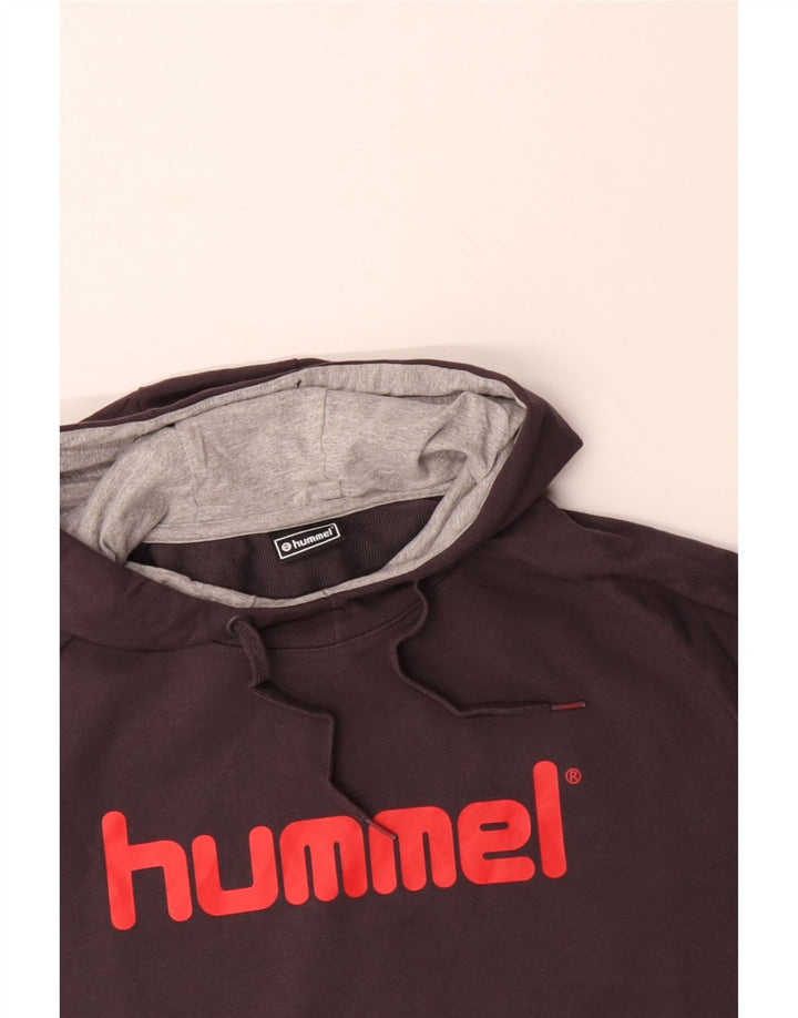 HUMMEL Mens Graphic Hoodie Jumper XL Black Cotton