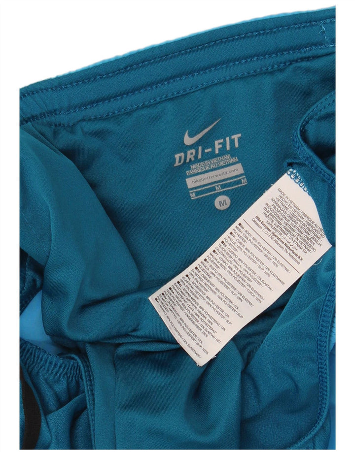 NIKE Womens Dri Fit Sport Shorts UK 14 Medium  Blue Polyester