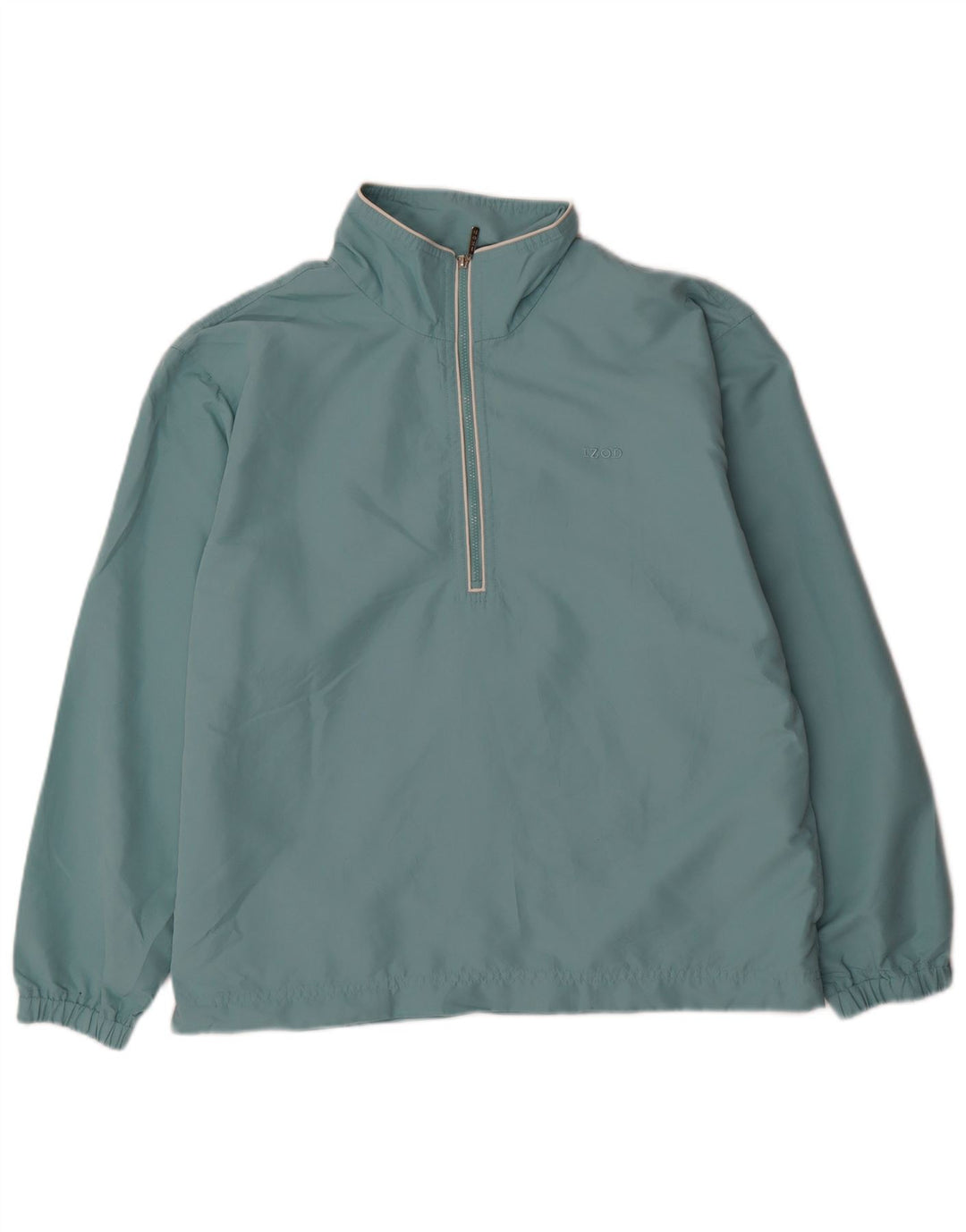 IZOD Mens Zip Neck Pullover Tracksuit Top Medium Blue Polyester