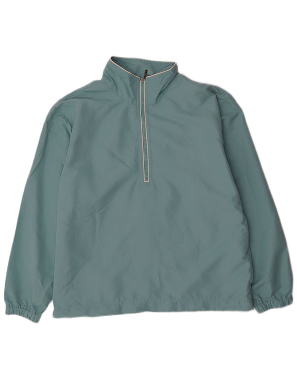 IZOD Mens Zip Neck Pullover Tracksuit Top Medium Blue Polyester