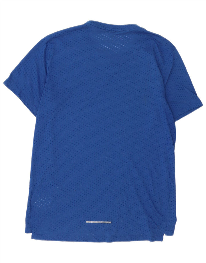 NIKE Mens Dri Fit T-Shirt Top Medium Blue Polyester