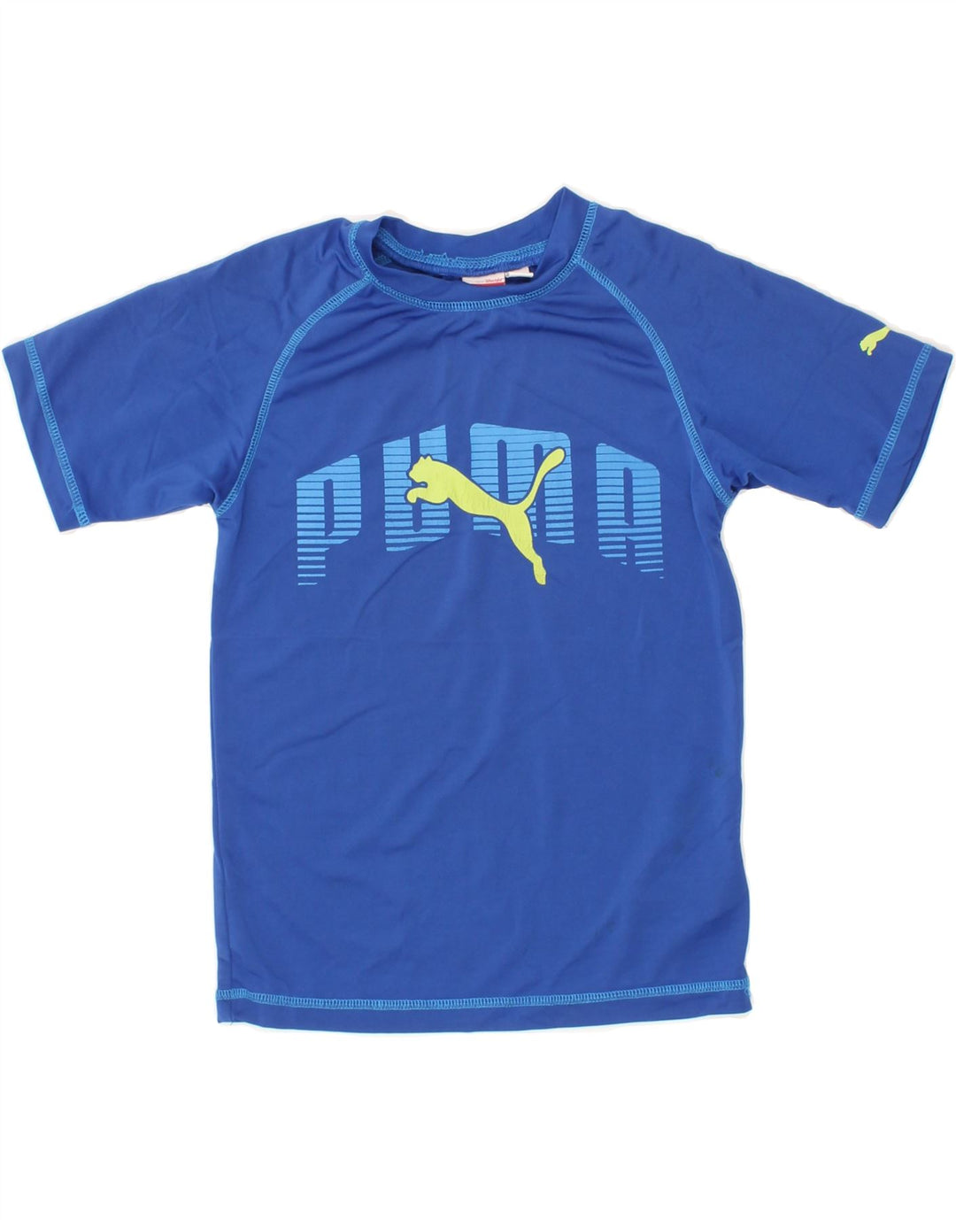PUMA Boys Graphic T-Shirt Top 5-6 Years  Blue Polyester Vintage Puma and Second-Hand Puma from Messina Hembry 