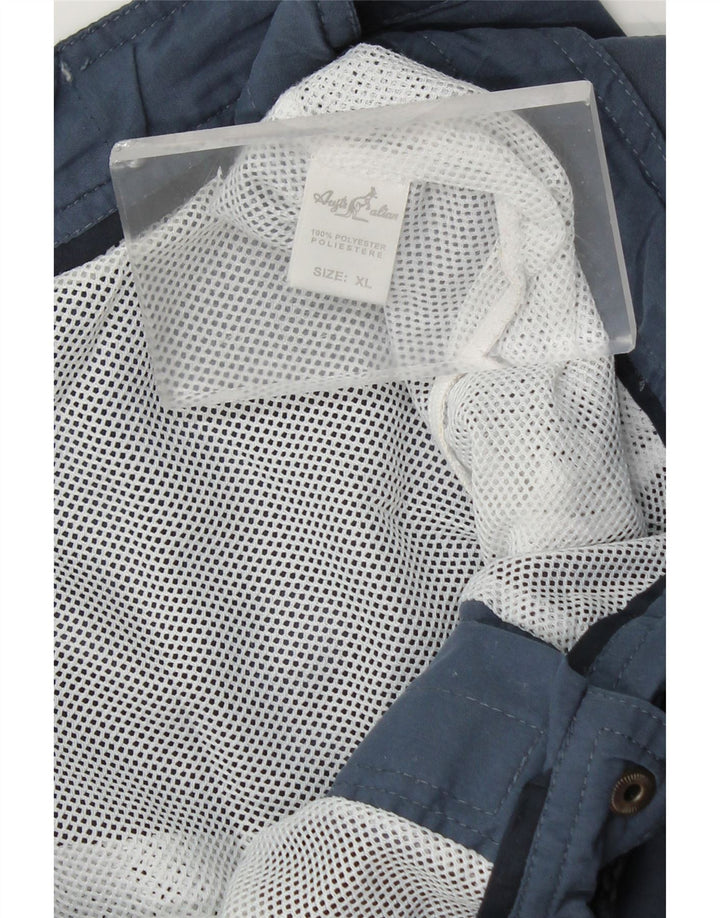 AUSTRALIAN L'ALPINA Mens Graphic Sport Shorts XL  Navy Blue Polyester