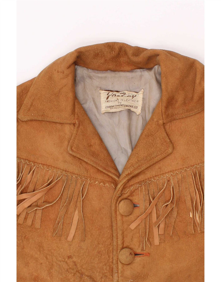 Quilon Boys Western Suede Jacket 5-6 Years Beige