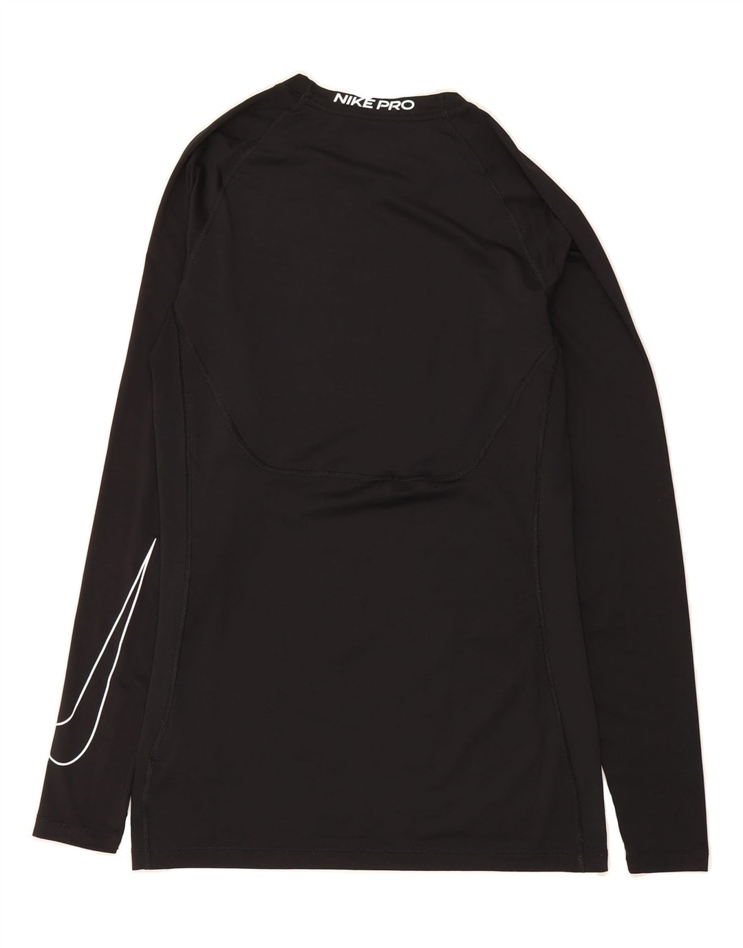 NIKE Mens Dri Fit Graphic Top Long Sleeve Large Black Polyester Vintage Nike and Second-Hand Nike from Messina Hembry 