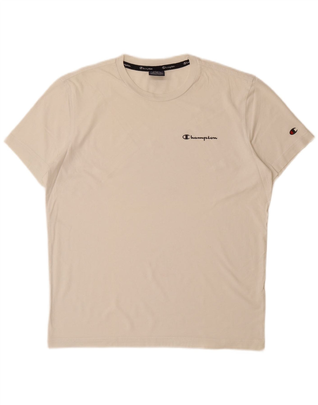 CHAMPION Mens T-Shirt Top Small Off White