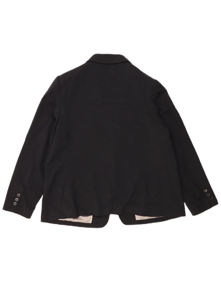 MARKS & SPENCER Womens 1 Button Blazer Jacket UK 20 XL  Black Polyester