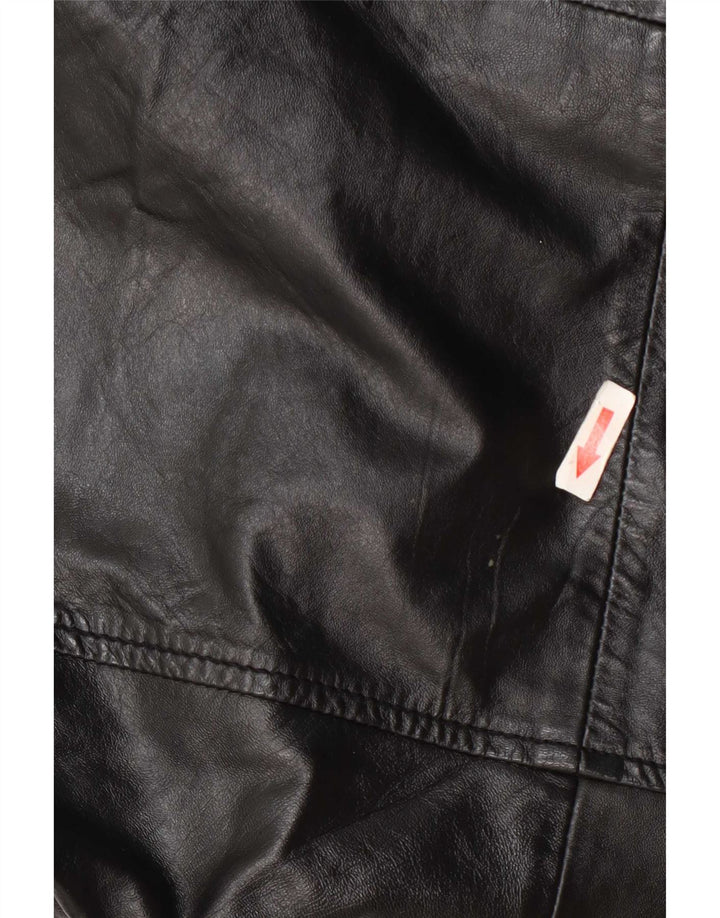 Gipsy Mens Leather Jacket UK 40 Large Black