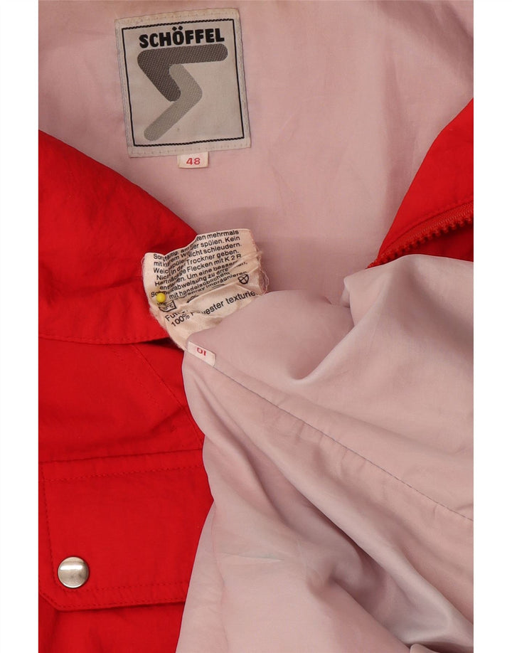 Schoffel Mens Loose Fit Anorak Ski Jacket EU 48 Medium Red Polyester