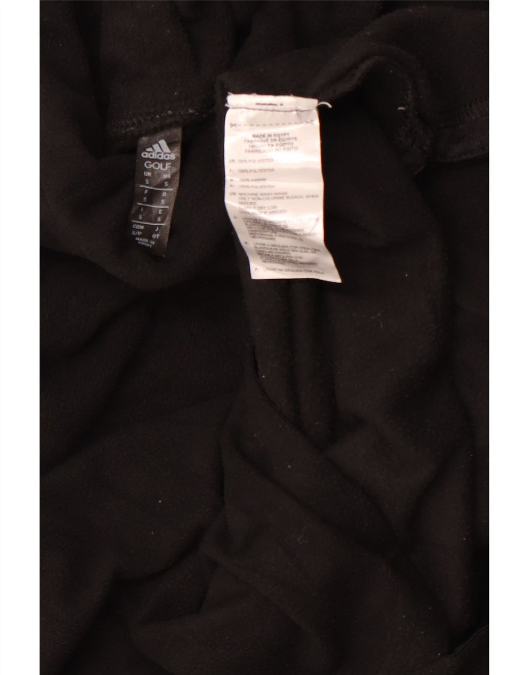 Adidas Womens Roll Neck Fleece Jumper UK 10 Small Black Polyester