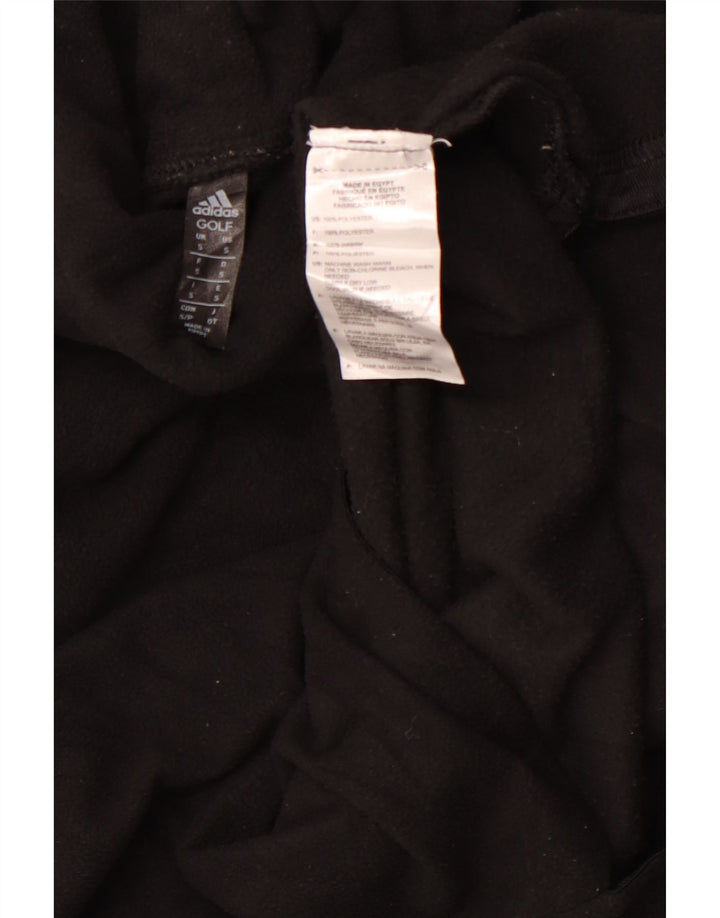 Adidas Womens Roll Neck Fleece Jumper UK 10 Small Black Polyester