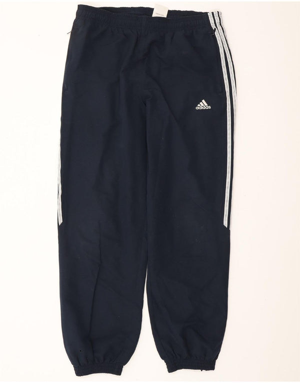 ADIDAS Mens Tracksuit Trousers Joggers Medium  Navy Blue Polyester