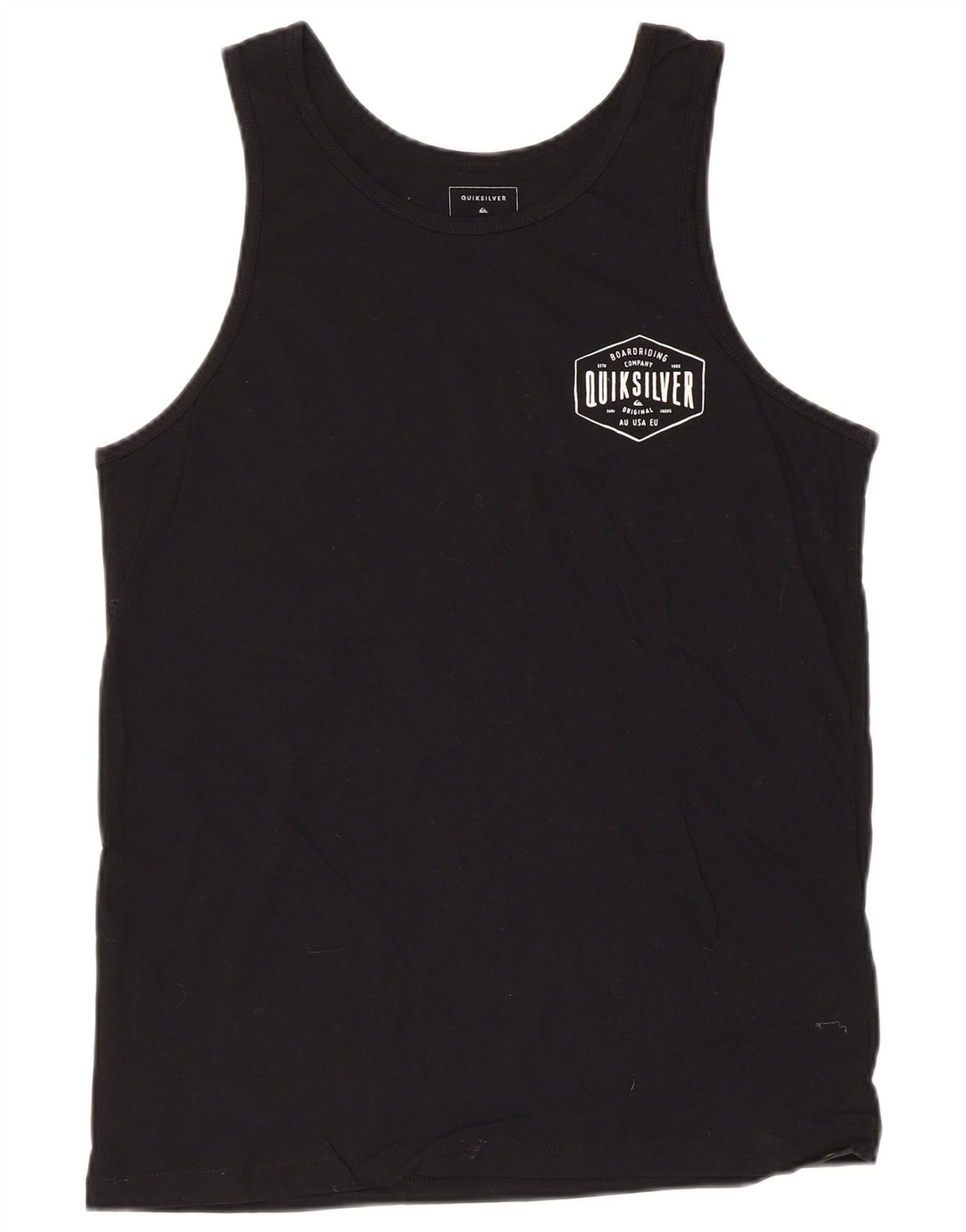 Quiksilver Mens Graphic Vest Top Small Black Cotton
