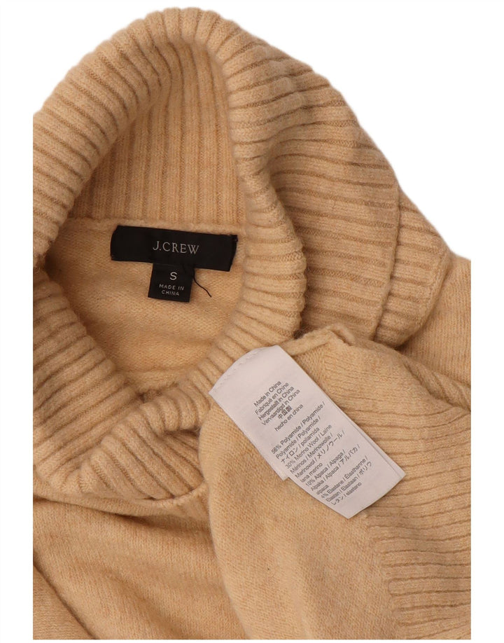 J. CREW Womens Oversized Roll Neck Jumper Sweater UK 10 Small Beige