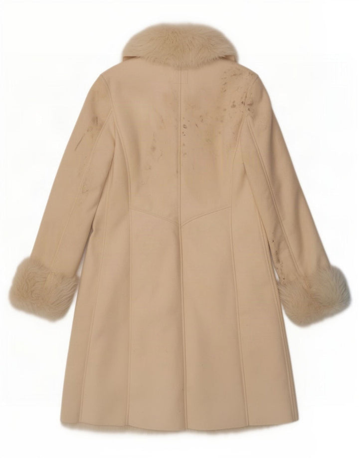 Esprit Womens Sherpa Overcoat UK 18 XL Beige Polyester