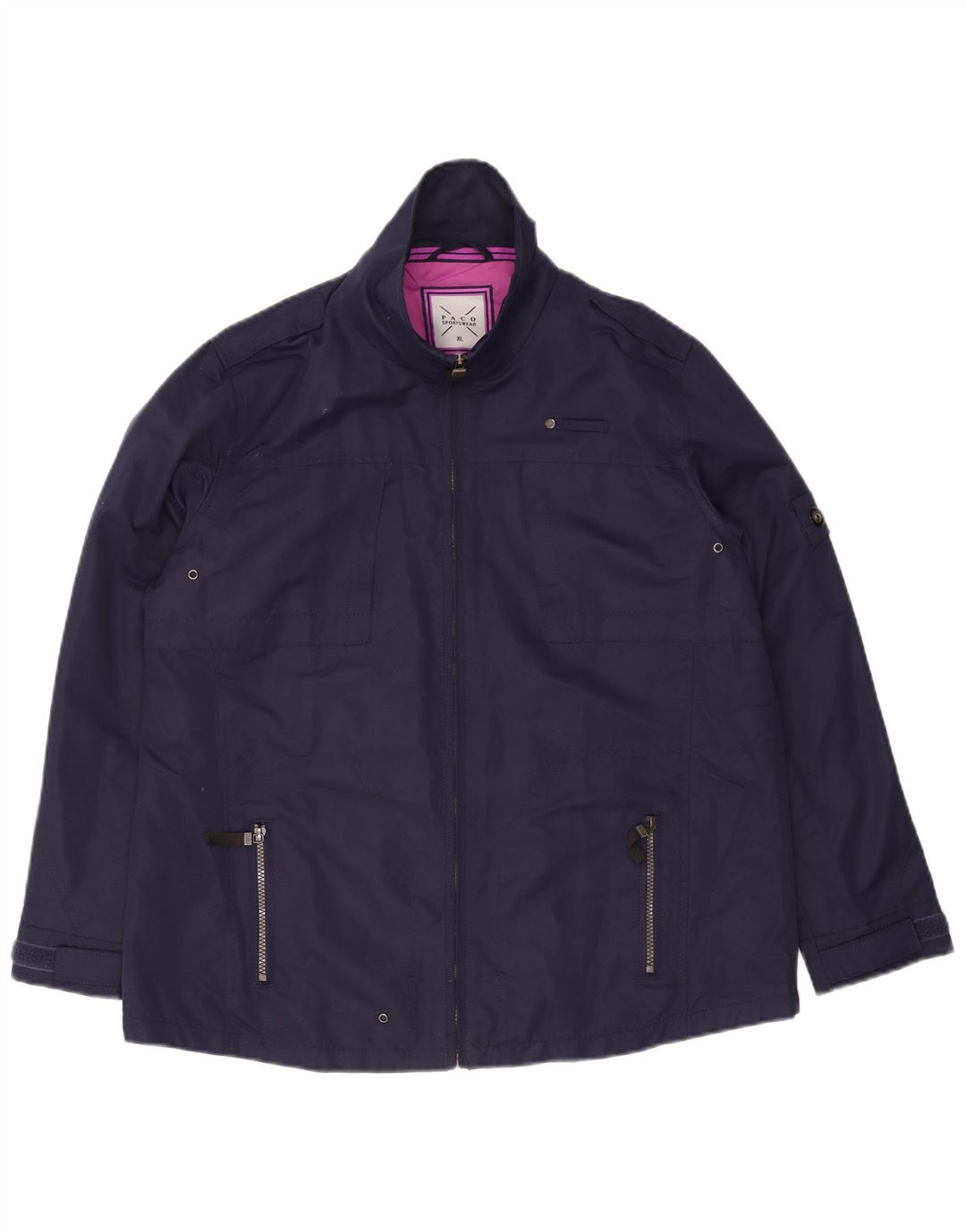 PACO Womens Military Jacket UK 18 XL Navy Blue Polyester