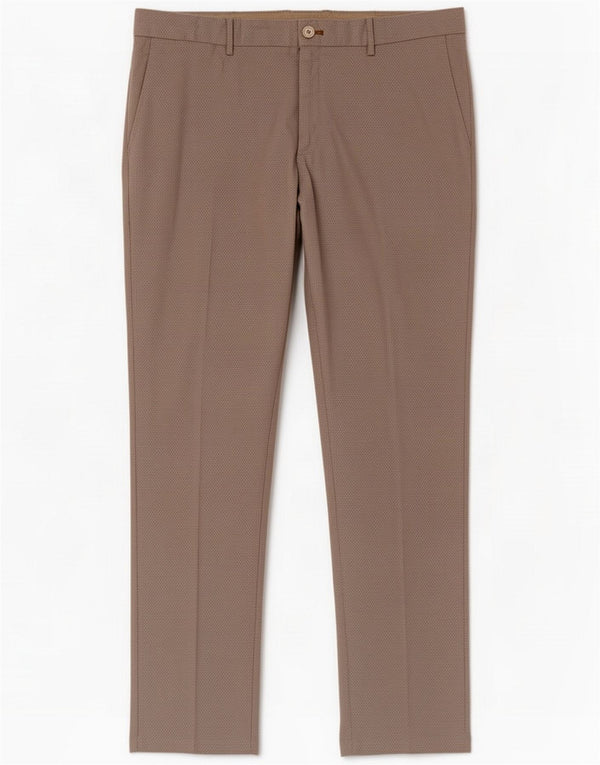 Massimo Dutti Mens Slim Fit Chino Trousers EU 46 XL W36 L32 Grey Geometric